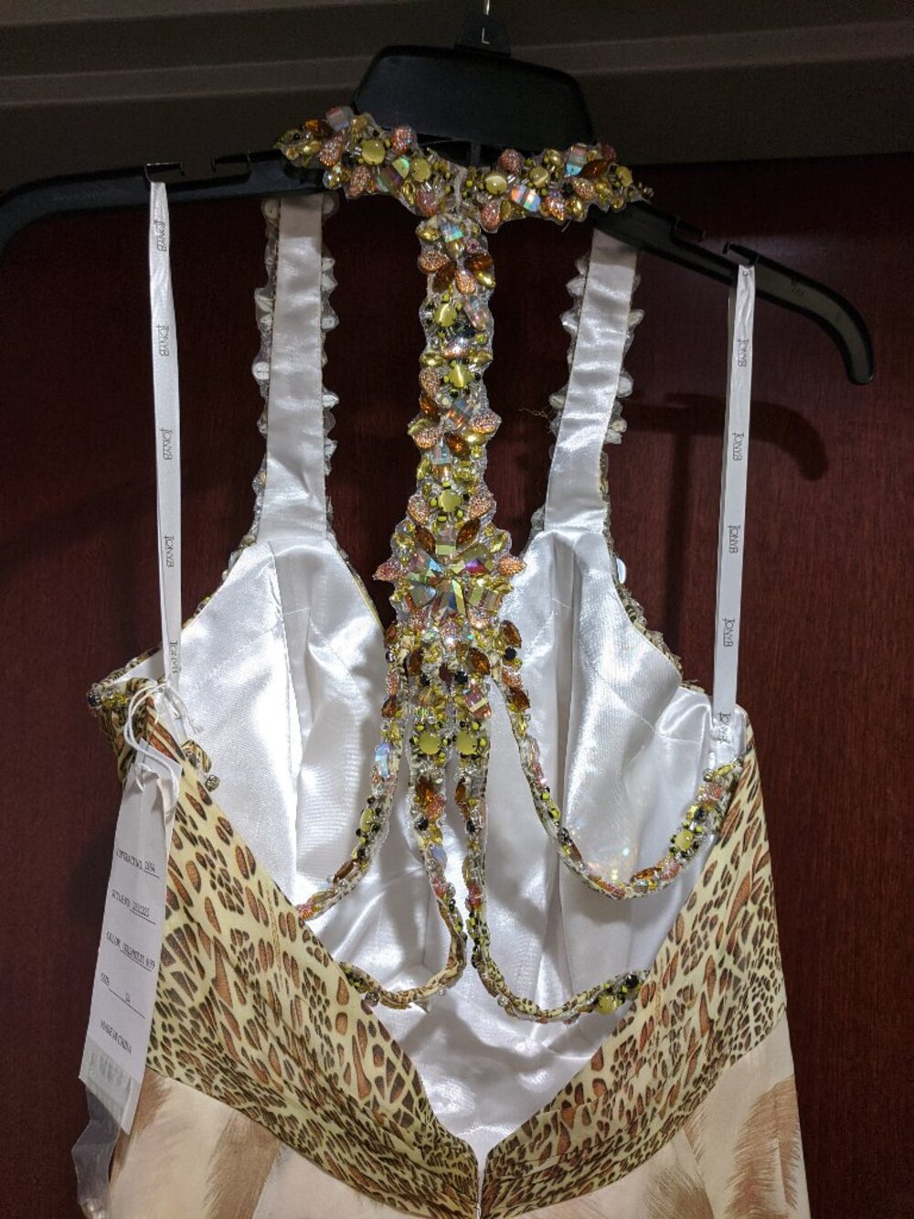 Tony Bowls 2351225 Size 14 Gold Printed Prom Dress - Picture 6 of 6